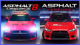 Asphalt 8 vs 9 Graphics Comparison [upl. by Linis]