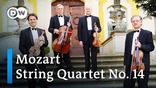 Mozart String Quartet No 14 Spring  Gewandhaus Quartet [upl. by Nauqahs]