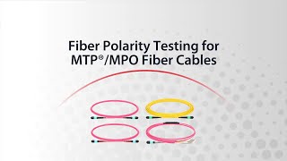 Fiber Polarity Testing for MTP®MPO Fiber Cables  FS [upl. by Aleahs317]