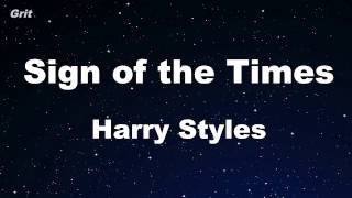 Sign of the Times  Harry Styles Karaoke 【No Guide Melody】 Instrumental [upl. by Tony483]