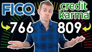 FICO Score vs Credit Score vs Credit Karma Why Are My Credit Scores So Different [upl. by Odraboel]