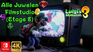 Luigis Mansion 3 Alle Juwelen ðŸ’Ž I Filmstudio ðŸŽ¬ I Etage 8 I Guide I Nintendo Switch 4K [upl. by Schear]