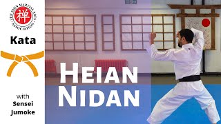 Kata Heian Nidan Orange Belt  Shotokan Karate [upl. by Kerred]