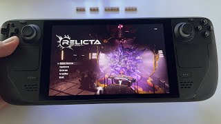 Relicta  Steam Deck handheld gameplay max graphics [upl. by Anoirtac]