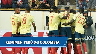 Perú vs Colombia 03 goles y resumen del partido preparatorio Copa América 2019 [upl. by Anikas80]