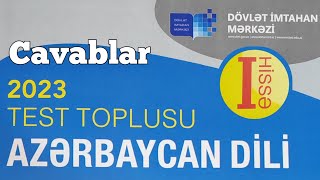 Azərbaycan Dili yeni test toplusu cavabları 1ci hissə 2023 DİM [upl. by Conias]