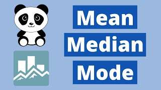 Calculate the mean median and mode in pandas Python [upl. by Naget]