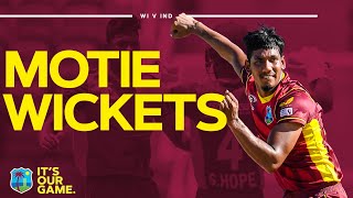 Spin To Win  Gudakesh Motie Takes 336  West Indies v India  2nd ODI [upl. by Lesab]