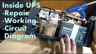 UPS Circuit Diagram with Repair and full Working Tutorial [upl. by Martres]