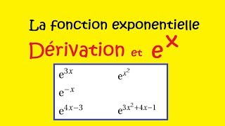 Terminale  Exponentielle  dérivation  ex45 expu IMPORTANT [upl. by Oruntha]