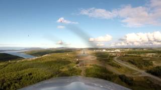 ✈Cessna 182 Cockpit Landing Kirkenes Norway ENKR✈ [upl. by Letnuhs]