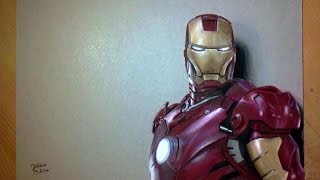 Hyperrealistic Art Drawing Iron Man MARVEL [upl. by Azral]