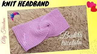 Bentita tricotata tutorial How to knit a headband [upl. by Najram615]