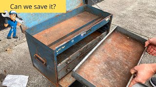 Old Rusty Toolbox Restoration [upl. by Atnohsal]