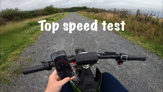 1300w 48v electric dirtbike top speed test [upl. by Corwun133]