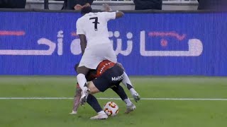 Pablo Maffeo pull down Vinicius Junior during Real Madrid vs Mallorca match Super Cup 2025 [upl. by Cyma]