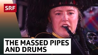 The Massed Pipes and Drums  Basel Tattoo 2017  SRF [upl. by Cozmo]