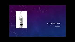 Etomidate a short summary [upl. by Isac]