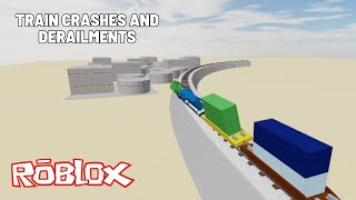 Roblox Train Crashes and Derailments Desert Valley [upl. by Schurman]