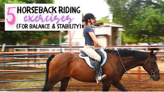 HORSEBACK RIDING EXERCISES FOR BALANCE amp STABILITY [upl. by Kennedy607]