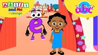 LETTER E Adventures ABC learning for toddlers  Learn and Play with Akili and Me [upl. by Hsevahb868]