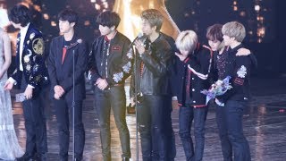 180125 방탄소년단 BTS  대상 수상소감  서울가요대상  고척돔 [upl. by Massab]