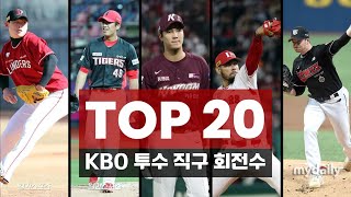 2022 KBO 투수 직구 회전수RPM 순위 TOP 20 [upl. by Rosinski]