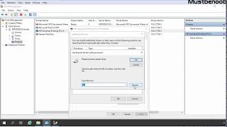 LAB GUIDE21 Add Printer Driver Manually to Print Server 2019 [upl. by Omissam]