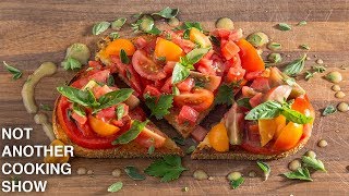 how to make FRESH TOMATO BRUSCHETTA [upl. by Prince]