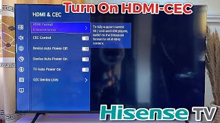 Hisense Smart TV How to Enable HDMICEC [upl. by Dachia171]