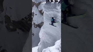 Skier gets Cliffedout shorts scary skiing [upl. by Laeira]