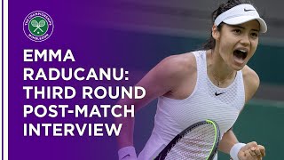 Emma Raducanu Third Round PostMatch Interview  Wimbledon 2021 [upl. by Oak966]