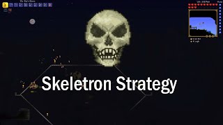 Terraria  Easy Skeletron strategy using minecarts Expert [upl. by Ahcmis]