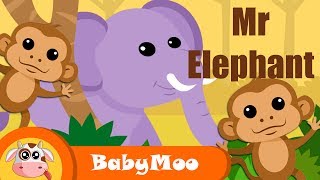 Mr Elephant  Animal Songs  Baby Moo song for Kids [upl. by Imnubulo636]