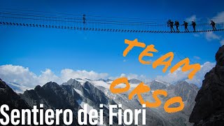 Adamello Via Ferrata al SENTIERO dei FIORI  Ghiacciaio Presena  TEAM ORSO [upl. by Anade808]