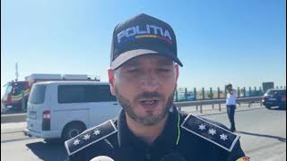 Oficial de la Poliția Rutieră despre accidentul cu 12 persoane implicate de pe autostrada A4 [upl. by Udale]