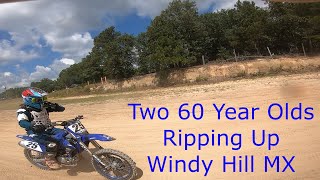 Two 60 Year Olds Ripping Up Windy Hill MX [upl. by Dnarb]