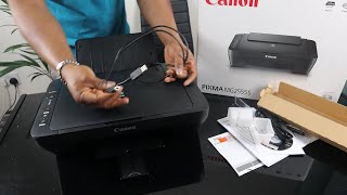 LEARN HOW TO SET UP CANON MG2555S PRINTER TO PC USING USB CABLE [upl. by Ludovick]