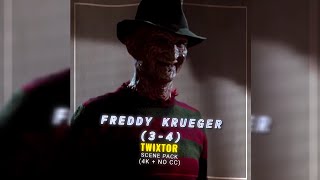 Freddy Krueger 34  Twixtor Scene Pack  4K  No CC [upl. by Eirual]