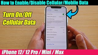 iPhone 1212 Pro How to EnableDisable CellularMobile Data [upl. by Attekal]