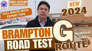 Brampton G Road Test Route  2024  New Modified G Route [upl. by Hayton]