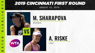 Maria Sharapova vs Alison Riske  2019 Western amp Southern Open First Round  WTA Highlights [upl. by Refinaj643]