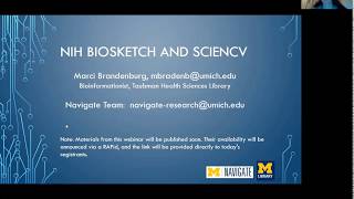 NIH Biosketch SciENcv Webinar [upl. by Airdnassac]