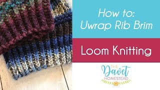 Loom Knitting Rib Stitch using the Ewrap Knit [upl. by Aseretairam]