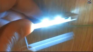 LED Lights Edge Lit Glass cabinet shelf Backlighting  How to Install  Blau Schrank  Regal [upl. by Avilys]