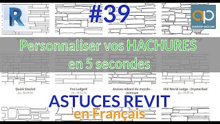 Hachures REVIT  Comment créer et personnaliser ses hachures en 5 Secondes chrono  Tuto en Français [upl. by Irem]