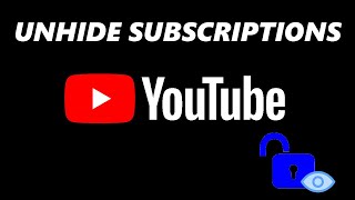 How To Make Your YouTube Subscriptions Public [upl. by Sugden]