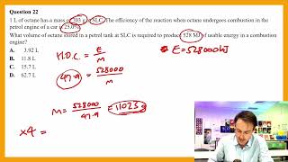 VCE Chemistry 2021 exam Section A Q22 [upl. by Ecirtaed515]