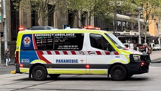 AV  AGP Mercedes Sprinter Ambulance 6812 Responding Code 1 to EMR Event with Bullhorn [upl. by Oht]