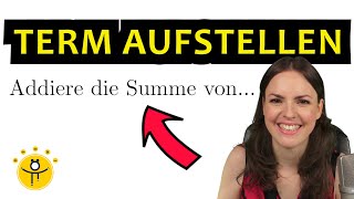 TERM aufstellen und berechnen – Textaufgabe Summe Differenz Produkt Quotient [upl. by Nnylyam]